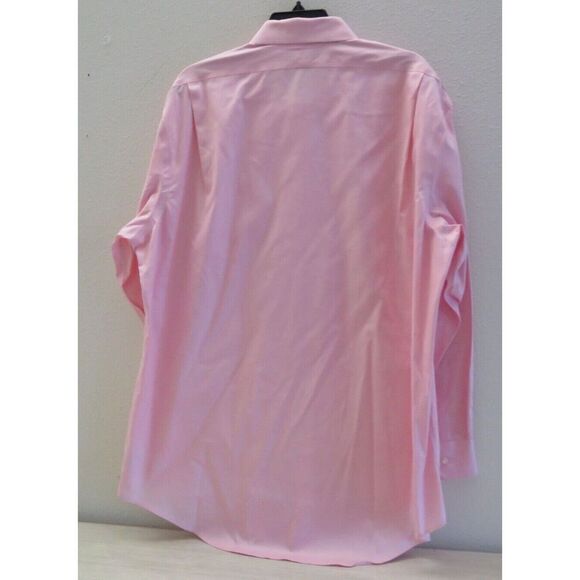 Lands End Men's Sz 17.5-33 Light Pink Solid Tailored Fit L/S Button Up Shirt - Picture 2 of 10